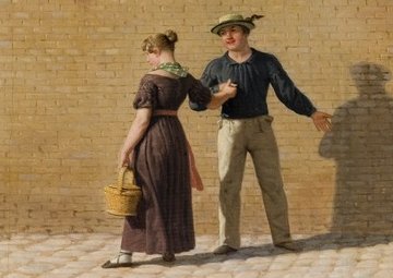 19th century street harassment, by Christoffer Wilhelm Eckersberg.