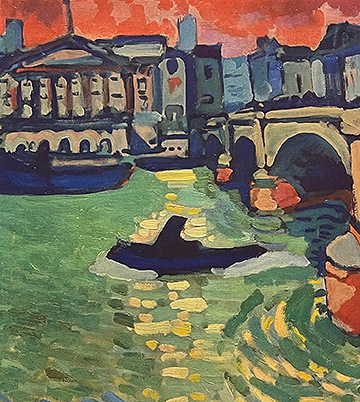 Nuclear submarine under the London bridge, by Andre Derain.