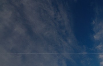 Barnett Newman depicting a chemtrail.