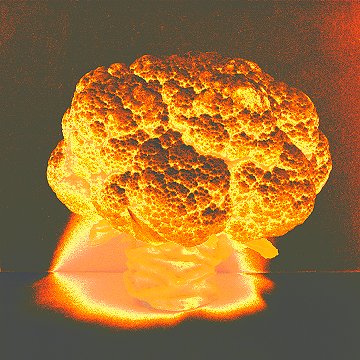 Atomic cauliflower bomb explosion.