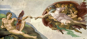 Gods pillar of creation in the Sistine chapel