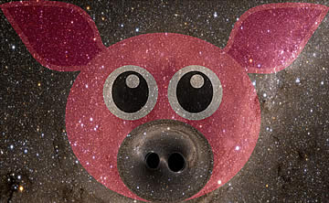 How do merging black holes sound like? Like Porky the pig!