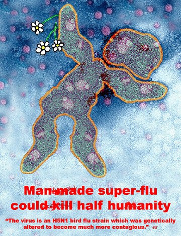 Man-made super-flu.