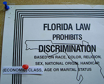 What if the law prohibits economic class discrimination.