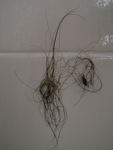 The complex hair entanglement.