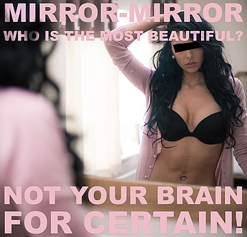 Mirror-mirror, who is the most beautiful? Not your brain for certain!