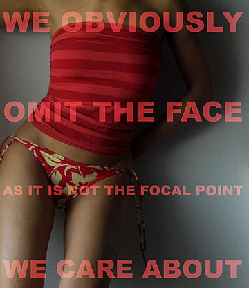 We obviously omit the face, as it is not the focal point we care about.