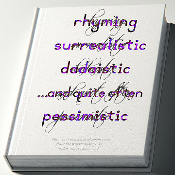 Rhyming, Surrealistic, Dadaistic... and Quite Often Pessimistic: 1 long poem book.